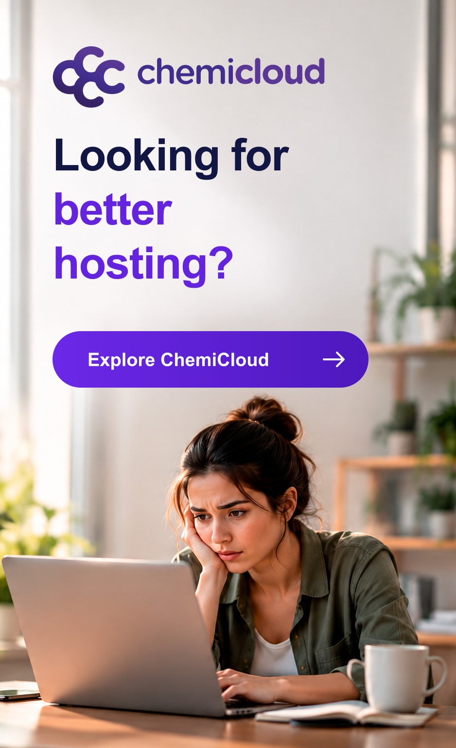 Is your hosting no longer up to the task? It’s time to switch. Switch to ChemiCloud